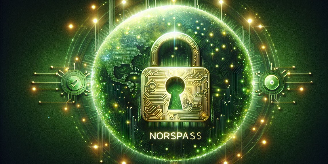 digital padlock norspass text circuitry