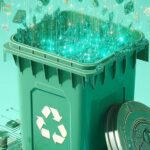 Afval beheer AI: Innovatieve oplossingen en voordelen recycling bin with digital elements